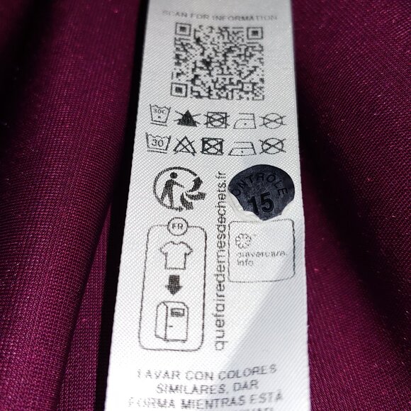 ASOS DESIGN velvet wrap around neckline midi dress in burgundy Size 8 - Picture 8 of 9